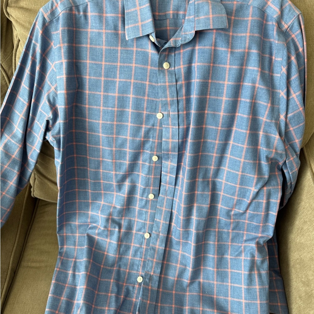 UNTUCKit Blue and Pink Plaid Men's Shirt